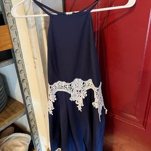 Open Back Halter Romper